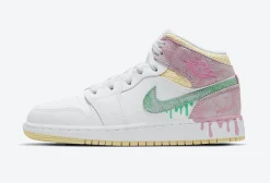 Air Jordan 1 Mid GS Paint Drip SKU-DD1666-100