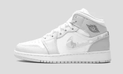 Air Jordan 1 Mid SE Swoosh Logo Grey Camo SKU-DD3235-100