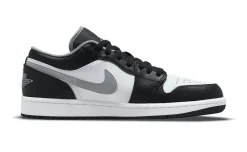 Air Jordan 1 Low Retro Black White Grey Homme SKU-553558-040