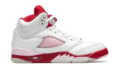 Air Jordan 5 Retro Baskets White Pink Red SKU-440892-106
