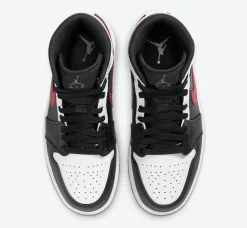 Air Jordan 1 Mid Negro Chile Rojo Blanco SKU-554724-075(3)