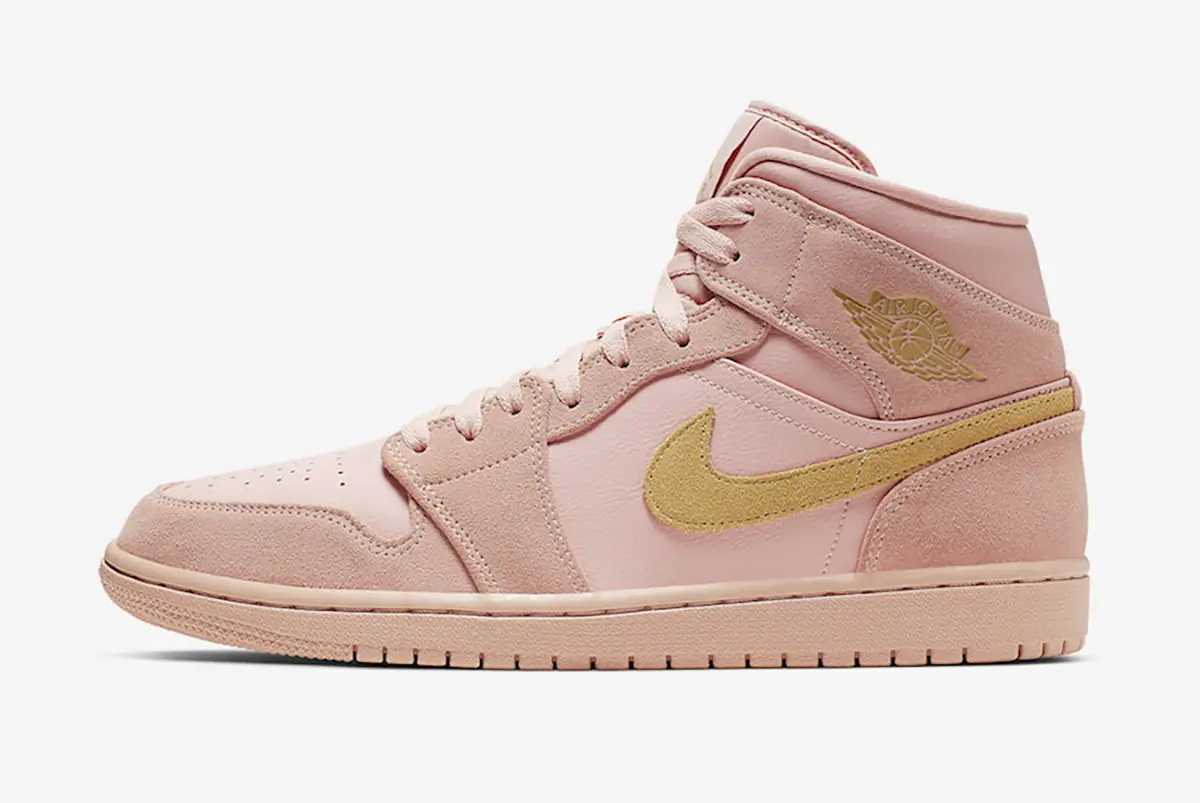 Air Jordan 1 Mid Coral Ouro SKU-852542-600