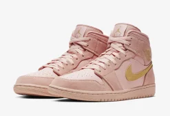 Air Jordan 1 Mid Coral Ouro SKU-852542-600(2)