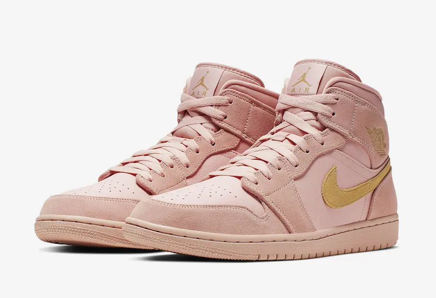 Air Jordan 1 Mid Coral Ouro SKU-852542-600(2)