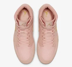 Air Jordan 1 Mid Coral Ouro SKU-852542-600(3)