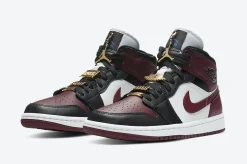 Air Jordan 1 Mid Dark Beetroot Gold Pendant SKU-CZ4385-016(2)
