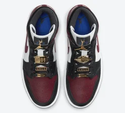 Air Jordan 1 Mid Dark Beetroot Gold Pendant SKU-CZ4385-016(3)