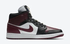 Air Jordan 1 Mid Dark Beetroot Gold Pendant SKU-CZ4385-016(4)