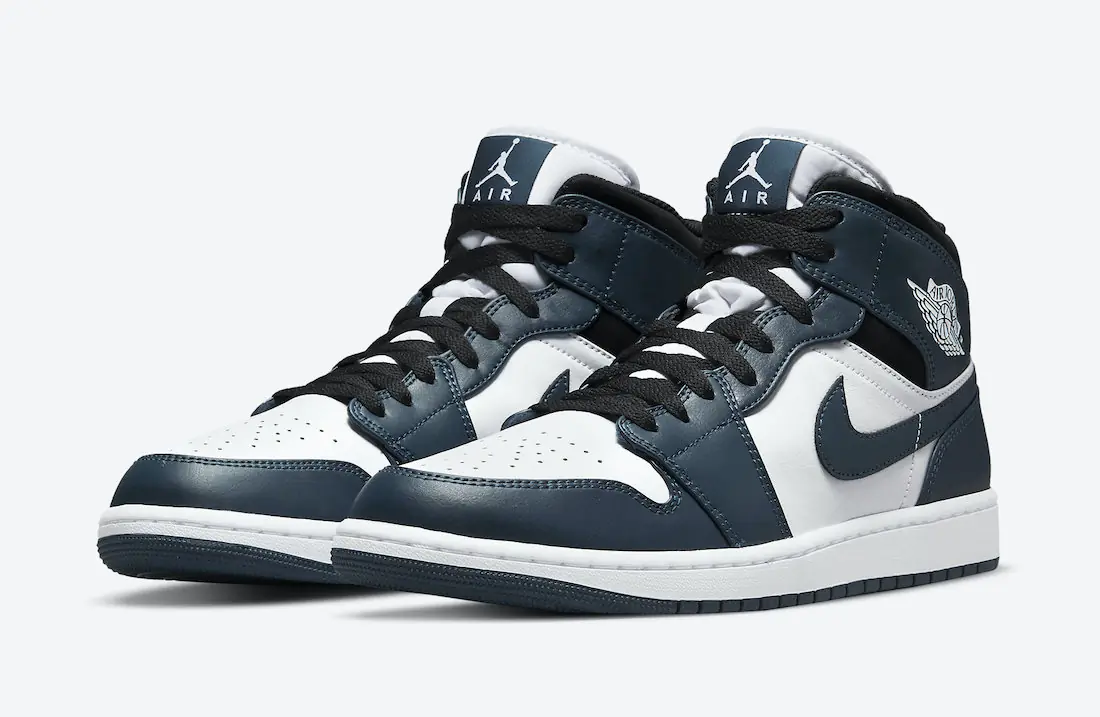 Air Jordan 1 Mid Teal scuro SKU-554724-41(2)