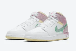 Air Jordan 1 Mid GS Vernice Drip SKU-DD1666-100(2)
