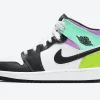 Air Jordan 1 Mid GS Punta nera pastello SKU-554725-175