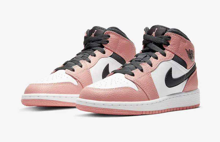 Air Jordan 1 Mid GS Quarzo Rosa SKU-555112-603(2)
