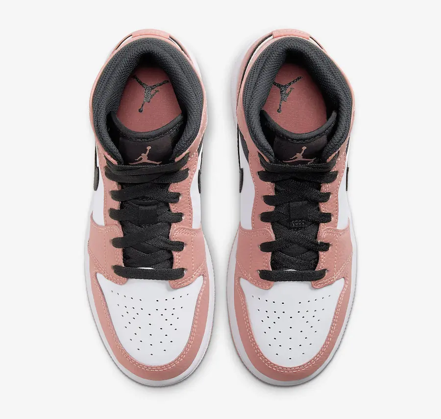 Air Jordan 1 Mid GS Quarzo Rosa SKU-555112-603(3)