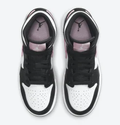 Air Jordan 1 Mid GS Bianche Rosa Artico Chiaro SKU-555112-103(2)