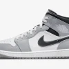 Air Jordan 1 Mid Light Smoke Grey SKU-554724-078