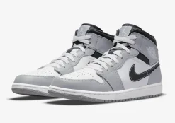 Air Jordan 1 Mid Light Cinza Fumaça SKU-554724-078(2)