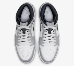 Air Jordan 1 Mid Light Cinza Fumaça SKU-554724-078(3)