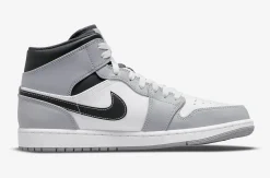 Air Jordan 1 Mid Light Cinza Fumaça SKU-554724-078(4)