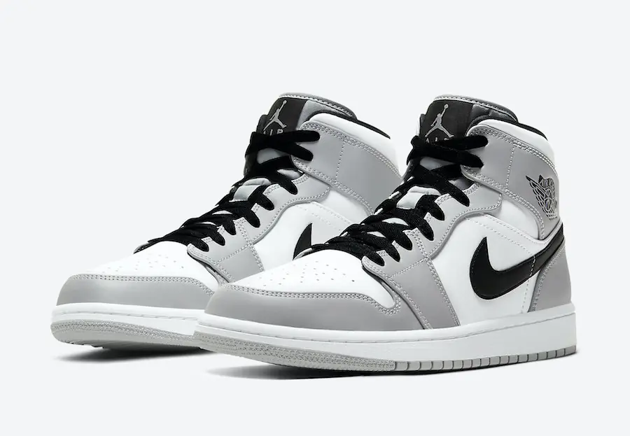 Air Jordan 1 Mid Light Cinza Fumaça SKU-554724-092(2)
