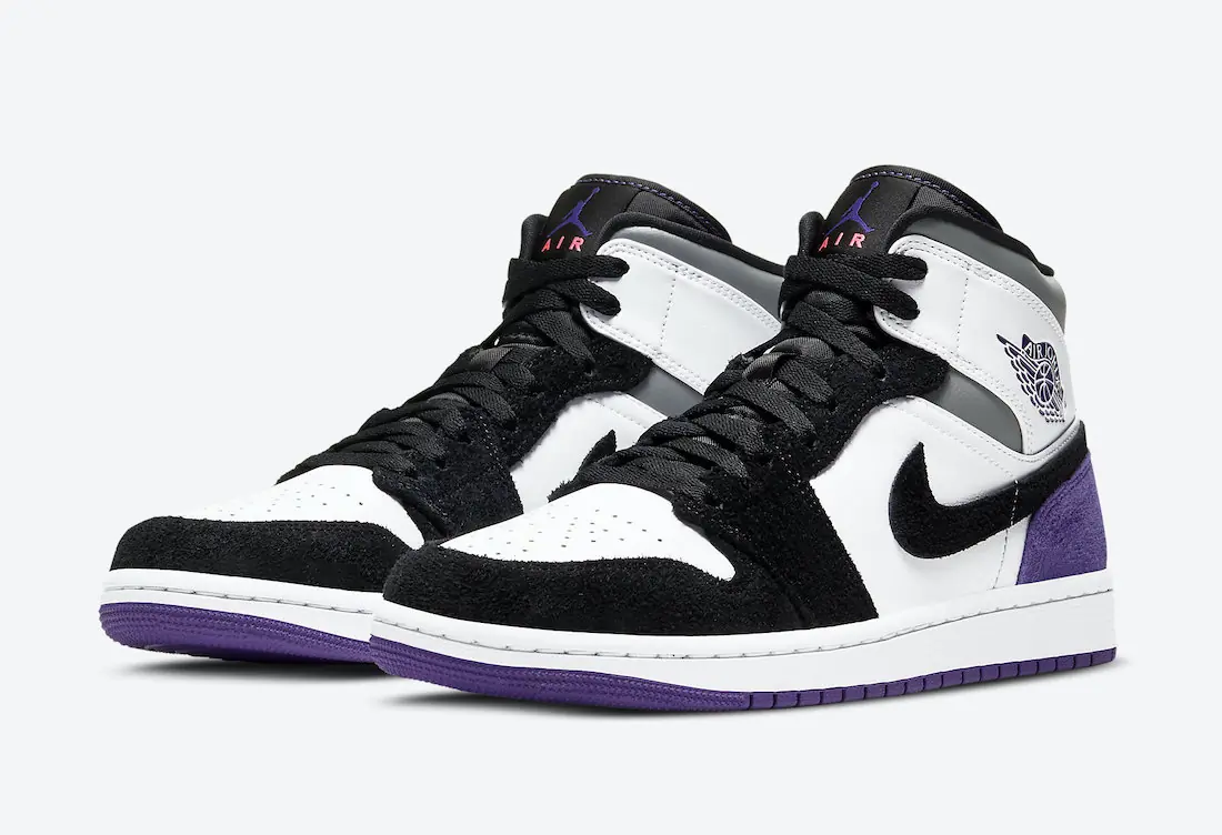 Air Jordan 1 Mid SE Varsity Lila Oakland SKU-852542-105(2)