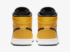 Air Jordan 1 Mid University Gold White Black SKU-554724-700(1)