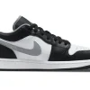 Air Jordan 1 Low Retro Zwart Wit Grijs Heren SKU-553558-040