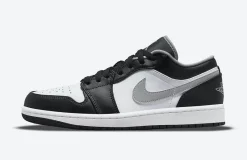Air Jordan 1 Low Retro Black White Grey Homme SKU-553558-040(1)