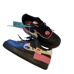 Nike Air Force 1 Shadow Femme Abnehmbare Patches Schwarz Rosa SKU-CU4743-001(1)
