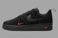 Turnschuhe Nike Air Force 1 Multi Swoosh Black Crimson SKU-DZ4514-001(1)