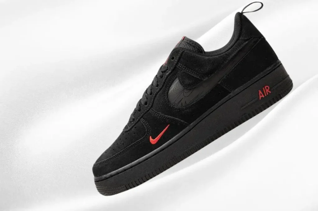 Turnschuhe Nike Air Force 1 Multi Swoosh Black Crimson SKU-DZ4514-001(7)