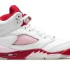 Air Jordan 5 Retro Baskets White Pink Red SKU-440892-106
