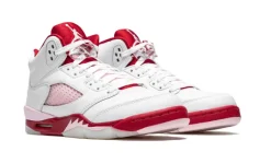 Air Jordan 5 Retro Baskets White Pink Red SKU-440892-106(1)