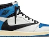 Travis Scott Nike Air Jordan 1 retro High OG SP Fragment Azul militar SKU-DH3227-105