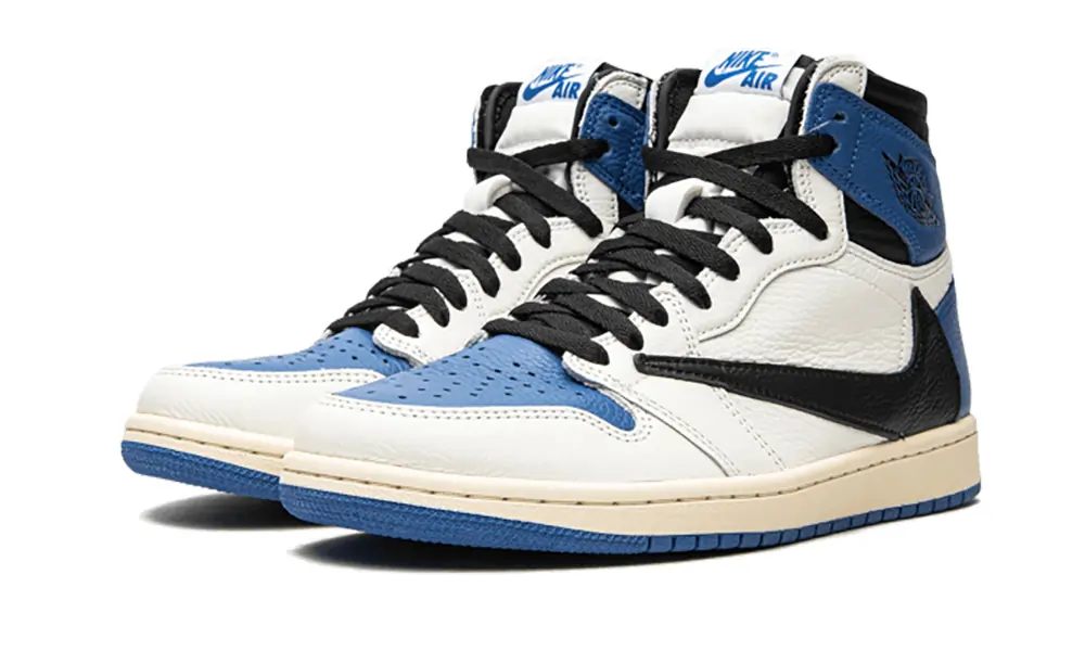 Travis Scott Nike Air Jordan 1 retro High OG SP Fragment Azul militar SKU-DH3227-105(1)