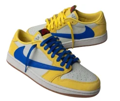 Travis Scott x Nike Air Jordan 1 Low OG Canario SKU-DZ4137-700(3)