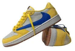 Travis Scott x Nike Air Jordan 1 Low OG Canario SKU-DZ4137-700(4)