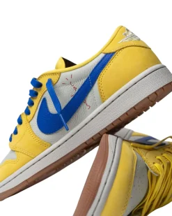 Travis Scott x Nike Air Jordan 1 Low OG Canario SKU-DZ4137-700(5)