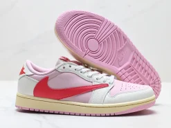 Air Jordan 1 Retro Low Travis Scott Sail Tropical Pink SKU-IQ7604-101(1)