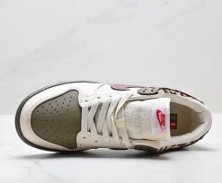 Nike Dunk Low Khaki Team Red Pearl White SKU-IM6687-262(2)